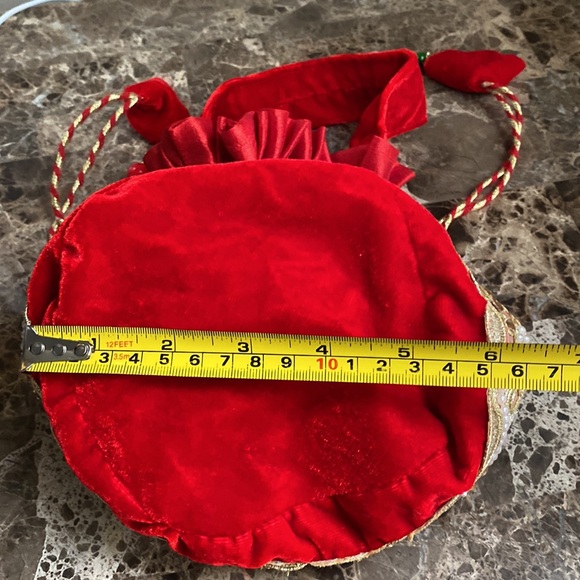 Handmade Red Velvet Potly Bag - Picture 10 of 14